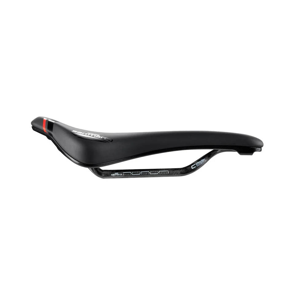 Sedlo SAN MARCO GROUND SHORT OPEN-FIT CARBON FX 155mm Black