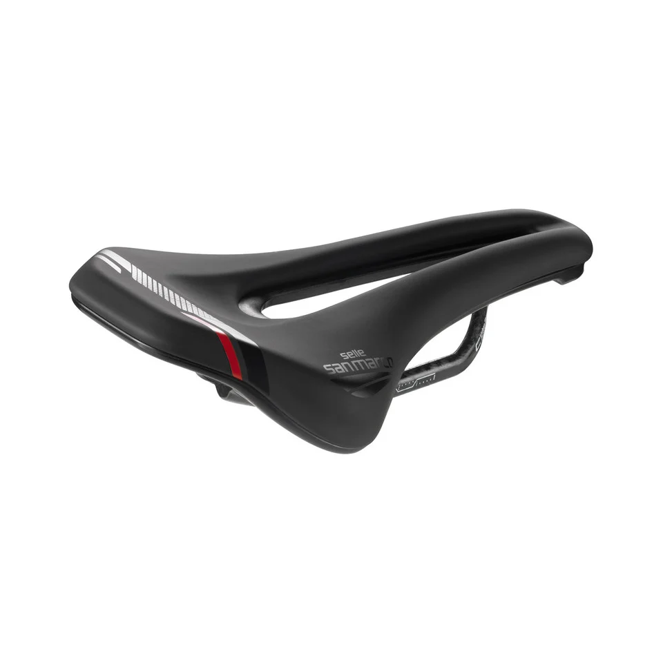 Sedlo SAN MARCO GROUND SHORT OPEN-FIT CARBON FX 140mm černé