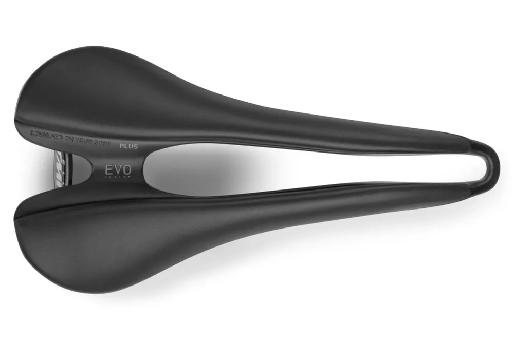 Sedlo SMP EVO PLUS 140 mm široké Černé kolejnice z nerezové oceli