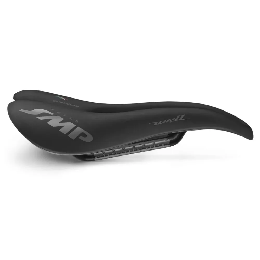 Sedlo SMP WELL GEL Šířka 144 mm Karbonové lišty Černé