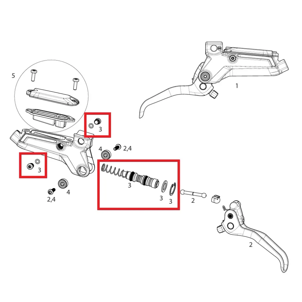 Servisní sada brzd SRAM LEVEL ULTIMATE/SILVER STEALTH C1