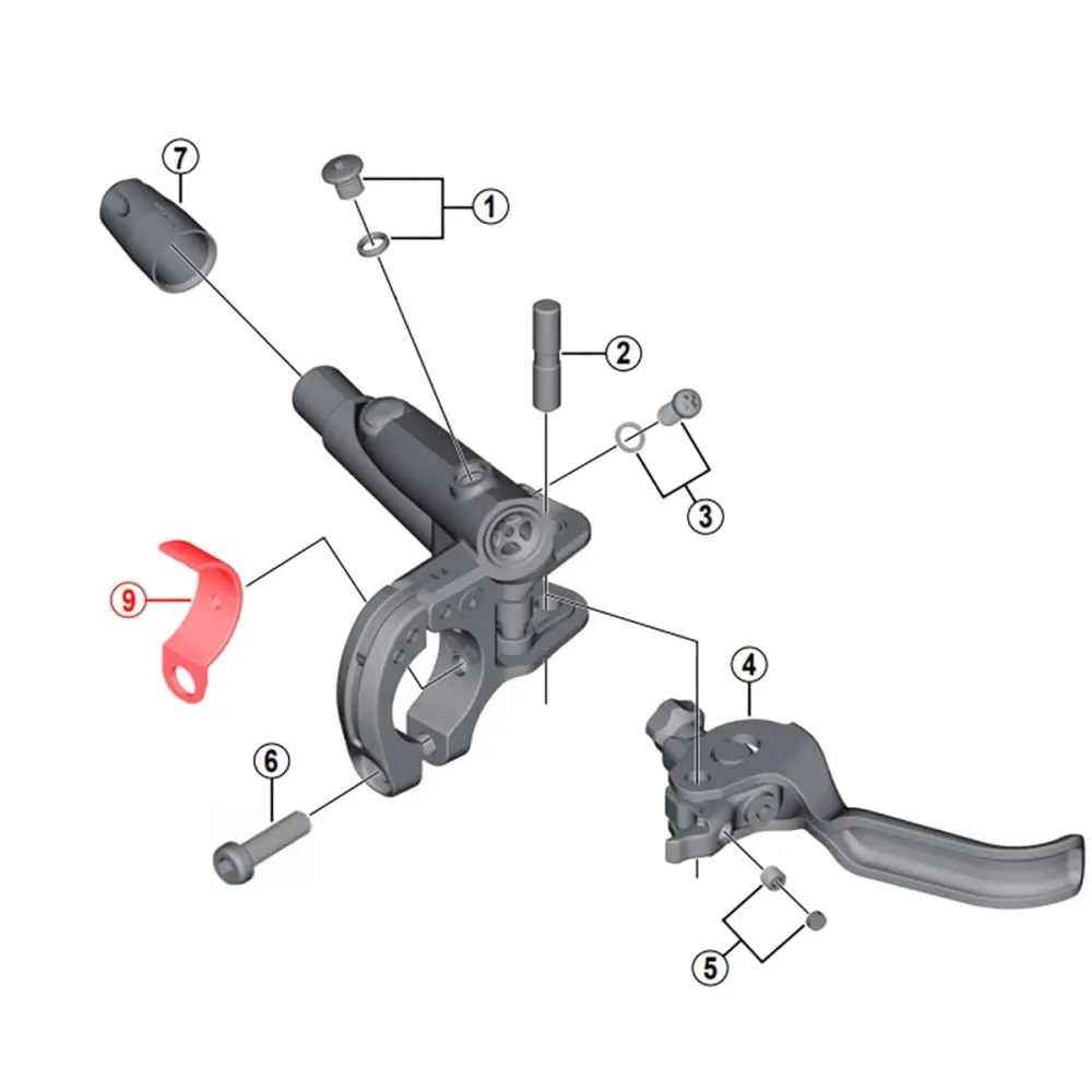 SHIMANO I-Spec 2 BL-M9000/8000/7000 Redukce brzdové páky #Y8WM05000