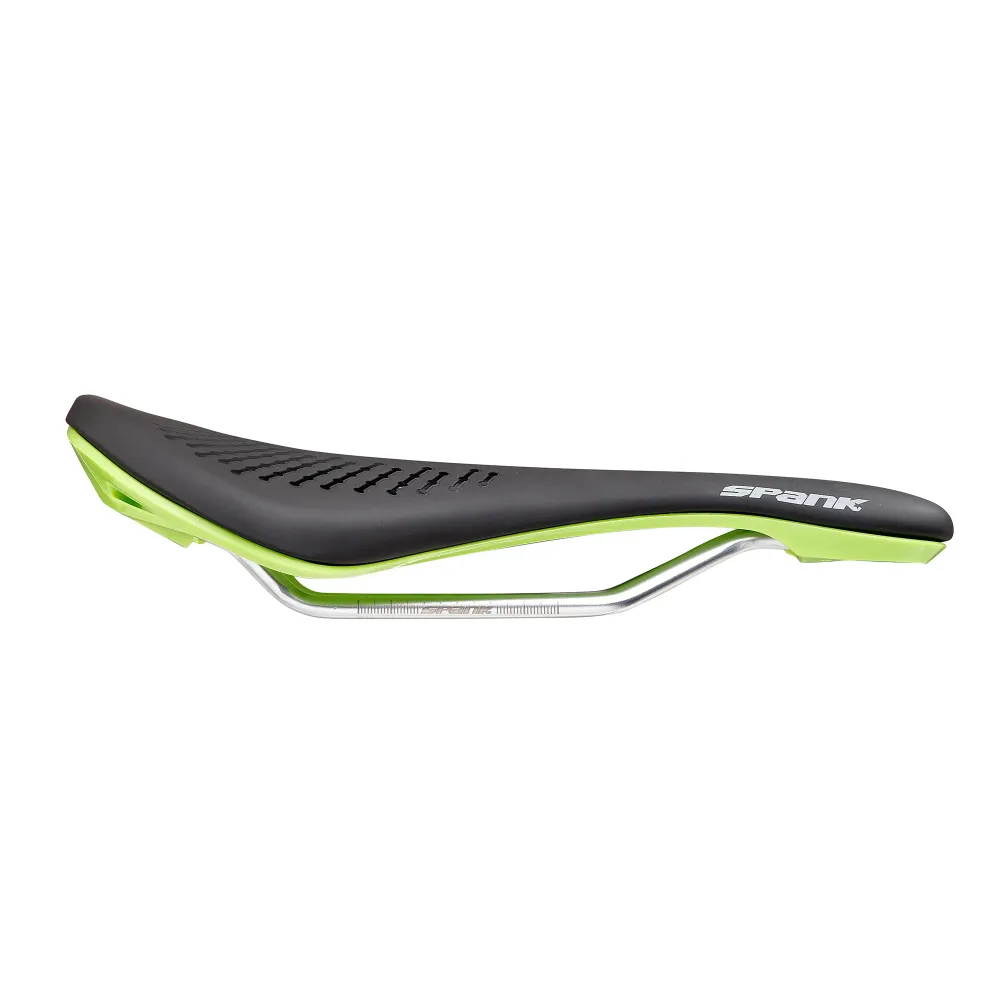 SPANK OOZY 220 144mm sedlo CrN/Ti Rails Green