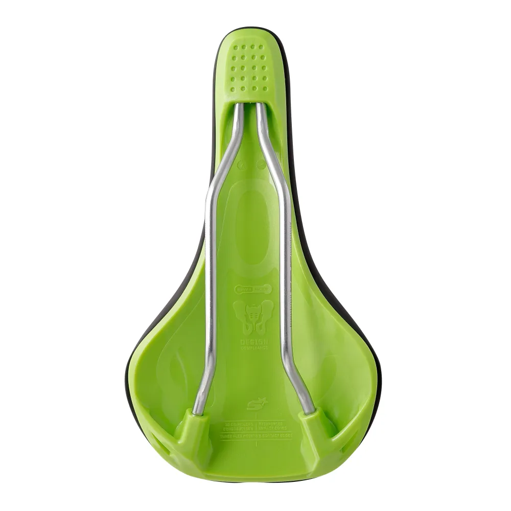SPANK OOZY 220 144mm sedlo CrN/Ti Rails Green