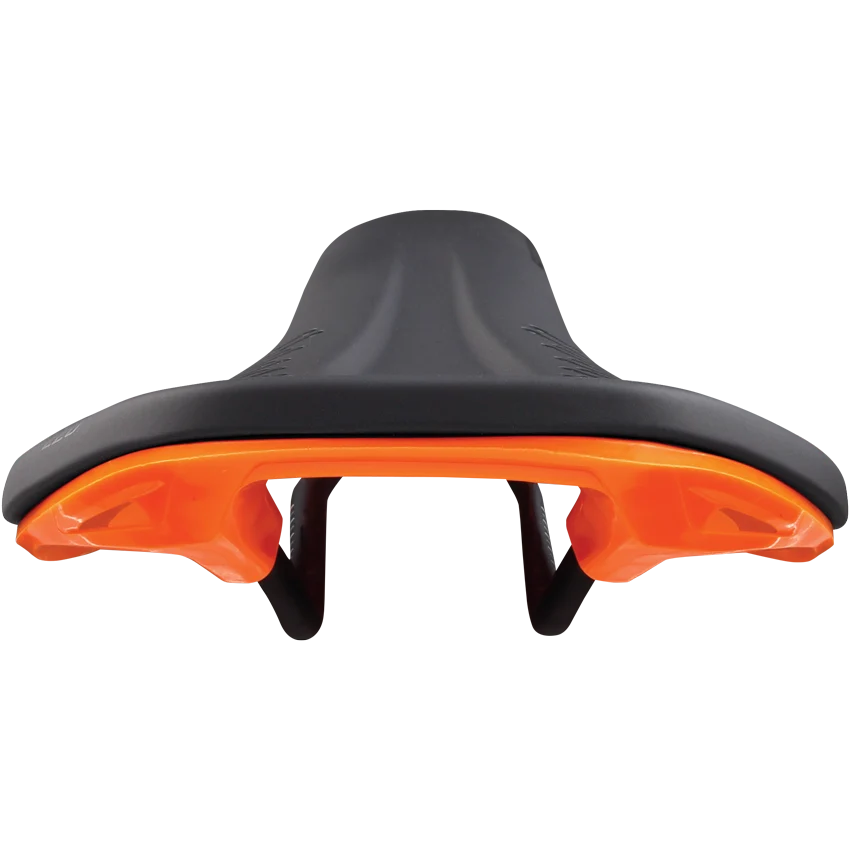 SPANK OOZY 220 144mm sedlo CrN/Ti kolejnice oranžová