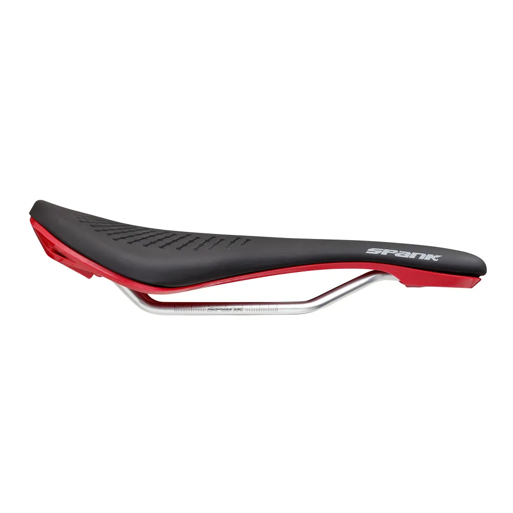 SPANK OOZY 220 144mm sedlo CrN/Ti kolejnice Červená