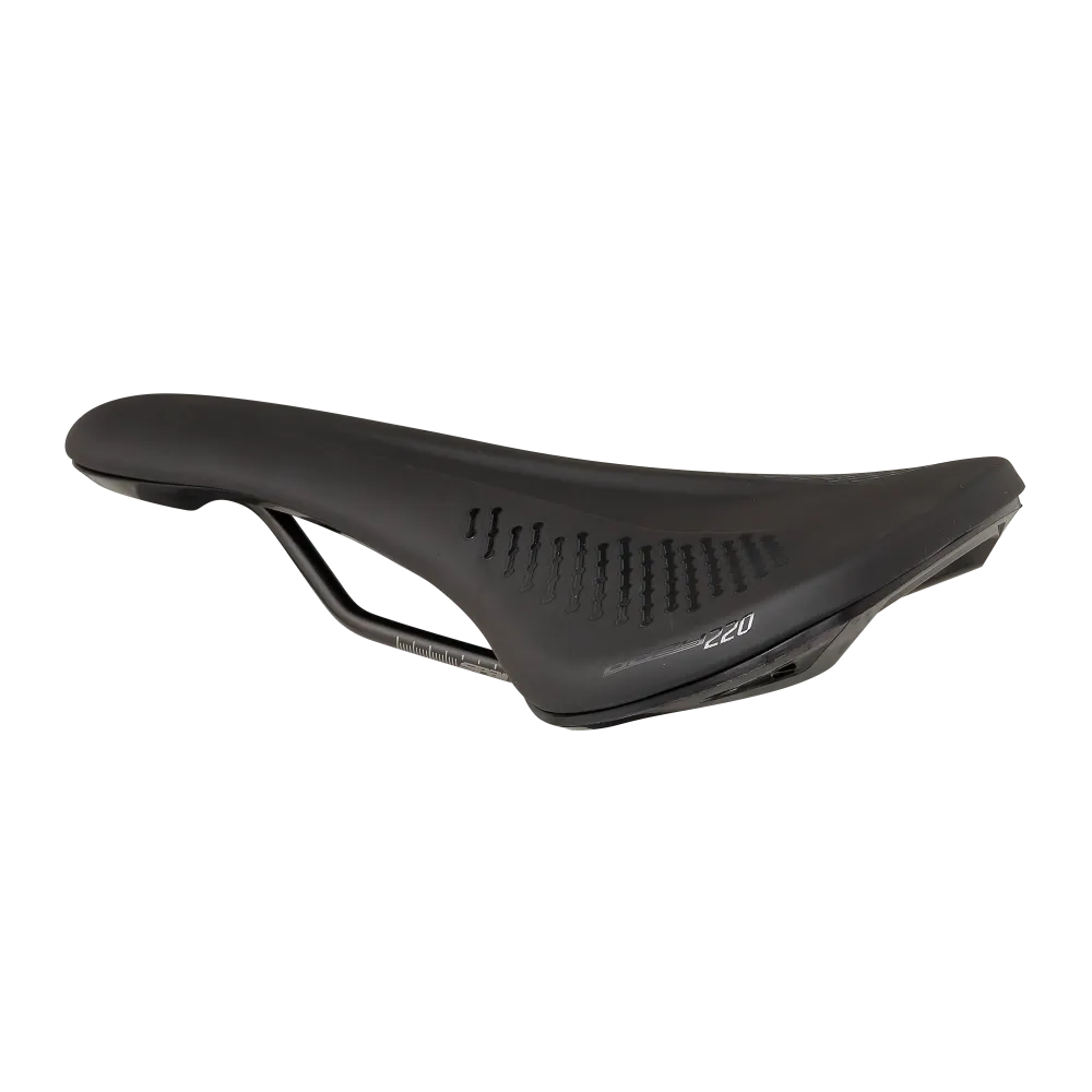SPANK OOZY 220 144mm sedlo CrN/Ti kolejnice černá