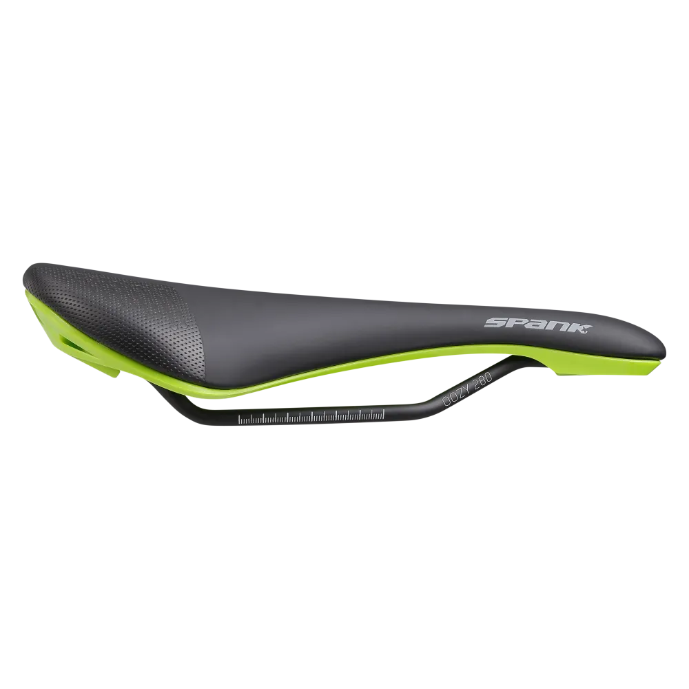 SPANK OOZY 280 144mm sedlo CrMo kolejnice Zelená