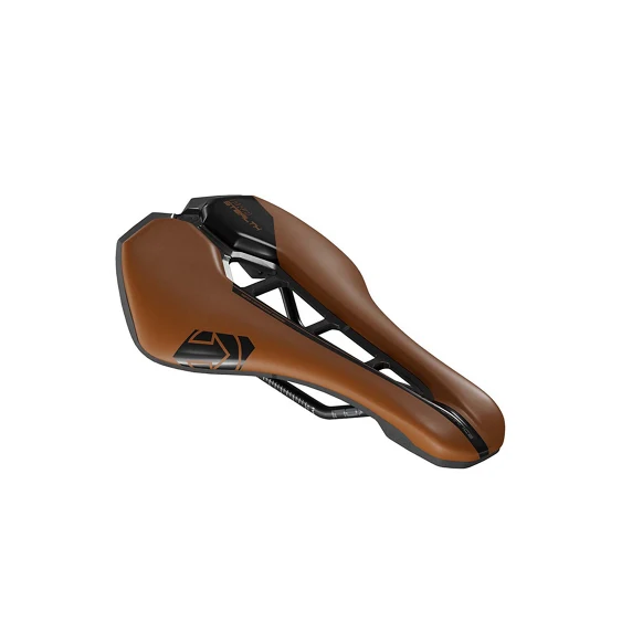 STEALTH PERFORMANCE CURVED 152mm PRO sedlo Hnědé ocelové kolejnice