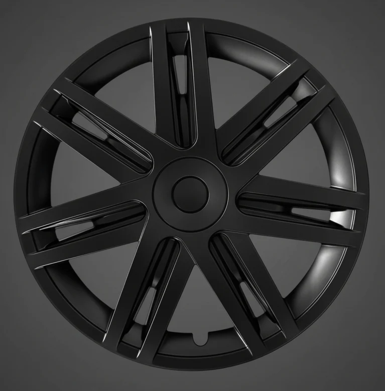 TESLA MODEL Y 19" UNIKÁTNÍ NÁBOJE KOL S3 S PLNÝM KRYTEM V HVĚZDČATÉM STYLU