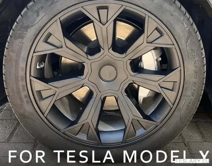 TESLA MODEL Y 19" UNIKÁTNÍ NÁBOJE KOL S4 S PLNÝM KRYTEM