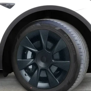 TESLA Y 19" PLNÉ SPORTOVNÍ POKLIPY KOLA - MATNĚ ČERNÉ