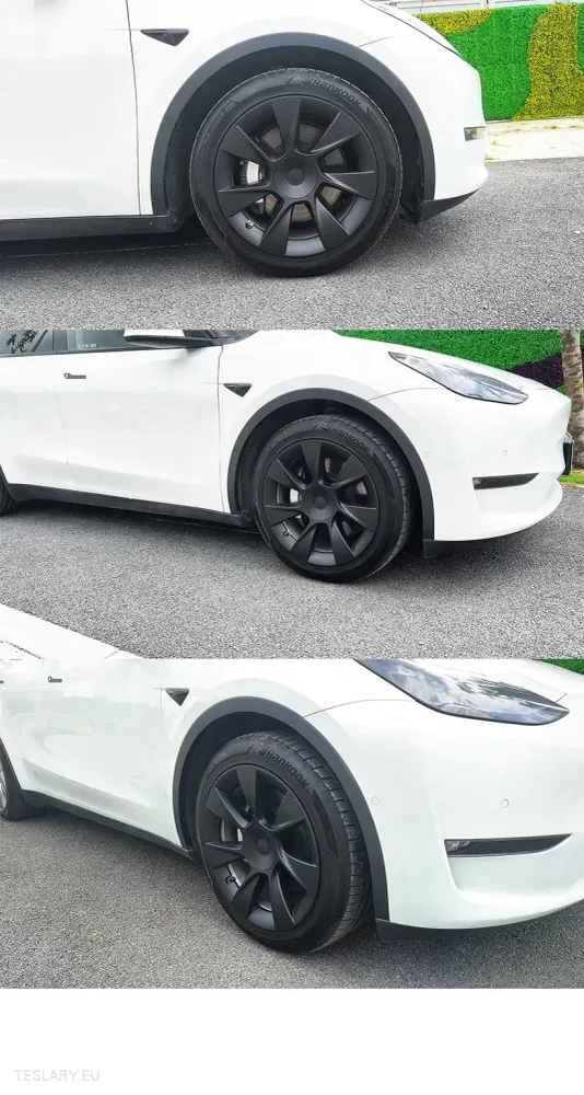 TESLA Y 19" PLNÉ SPORTOVNÍ POKLIPY KOLA - MATNĚ ČERNÉ