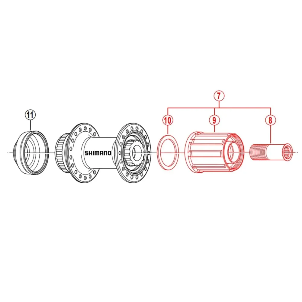 Těleso volnoběžky SHIMANO FH-RM35 #Y3TE98040