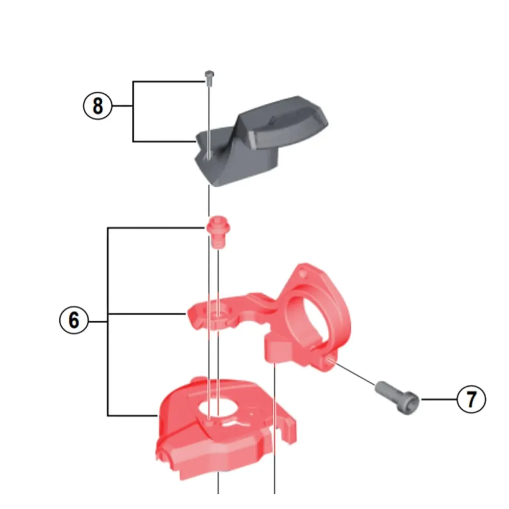 Typ krytu bez indikátoru pro SHIMANO XT M8000 Speed Control Right #Y03K98050