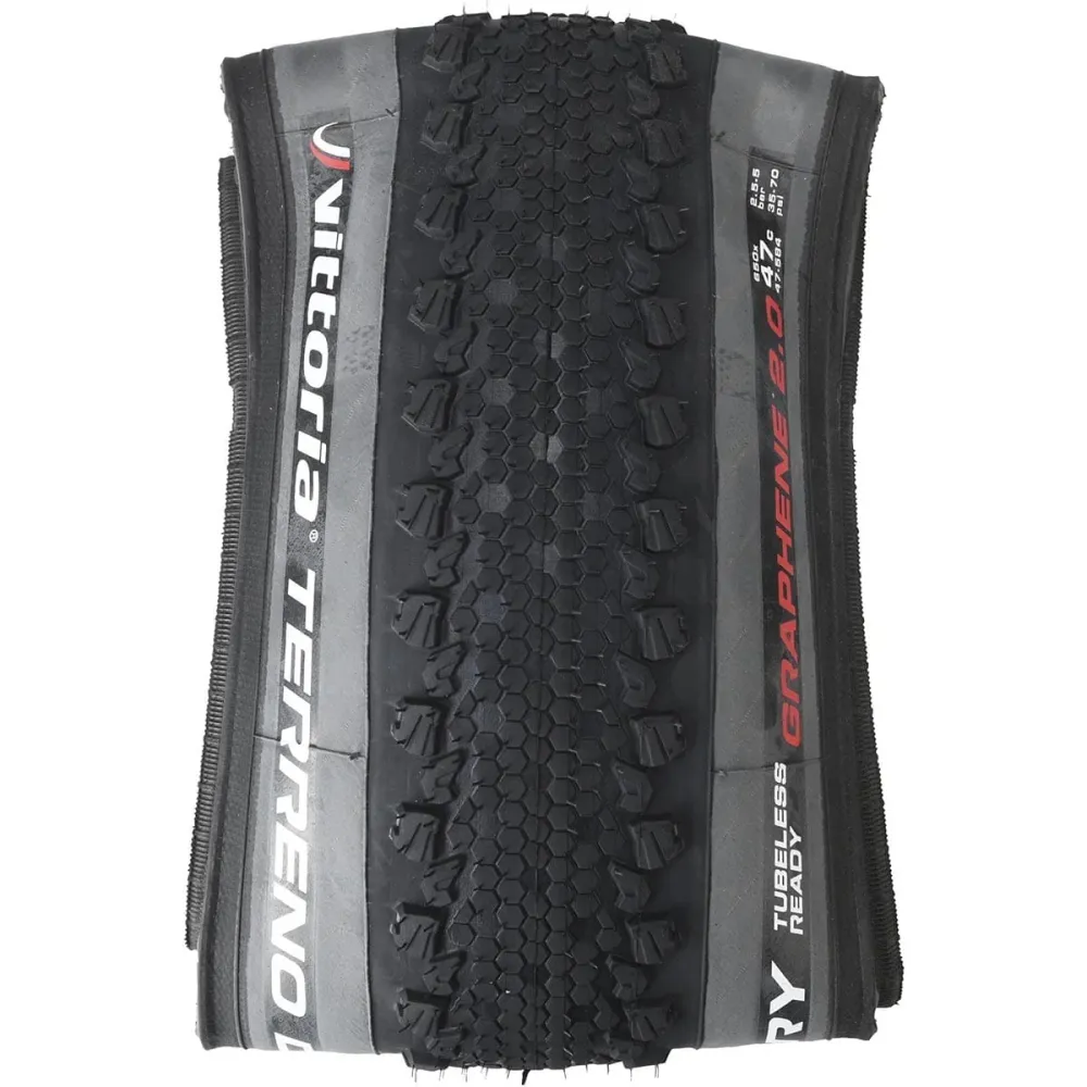 VITTORIA TERRENO DRY GRAVEL ENDURANCE Graphene G2.0 650x47c Tubeless Ready pneumatika Grey