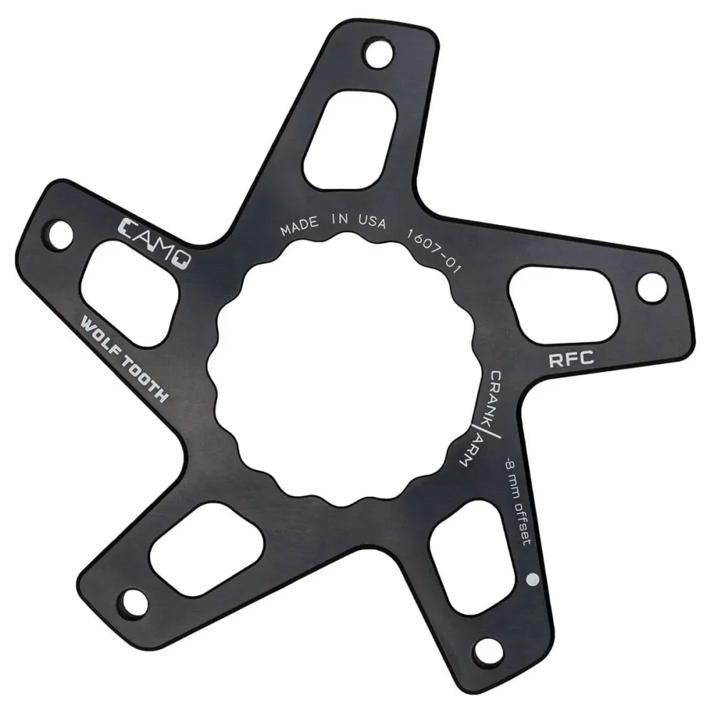 WOLF TOOTH CAMO M8 Raceface Cinch Direct Mount Offset -8mm Black hvězda klikové sady