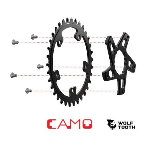 WOLF TOOTH CAMO P2 Sram Offset 4mm Black hvězda klikové sady