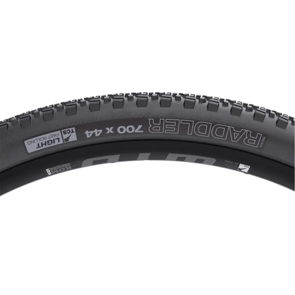 WTB RADDLER TCS LIGHT FAST ROLLING DUAL DNA SG2 700x44c Bezdušová pneumatika připravená na použití se zesílenou černou barvou