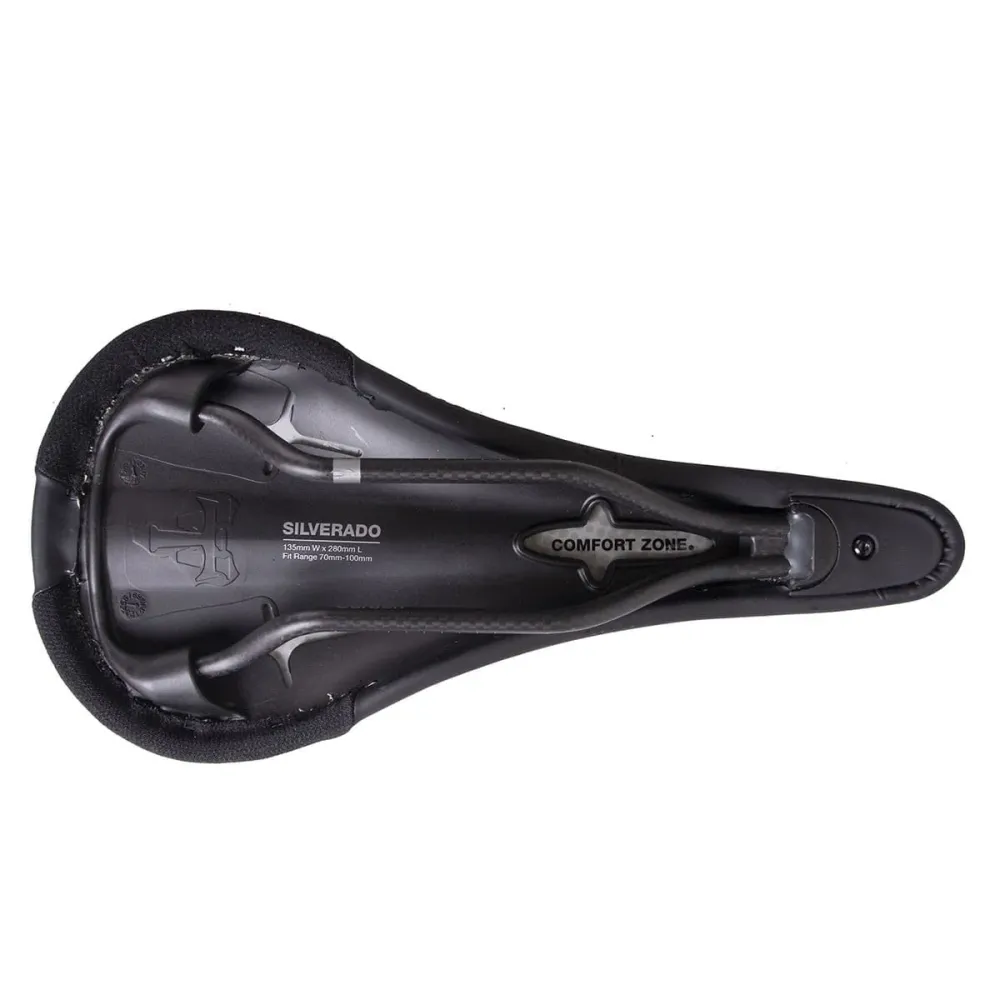 WTB SILVERADO 135mm karbonové sedlo s kolejnicemi černé barvy