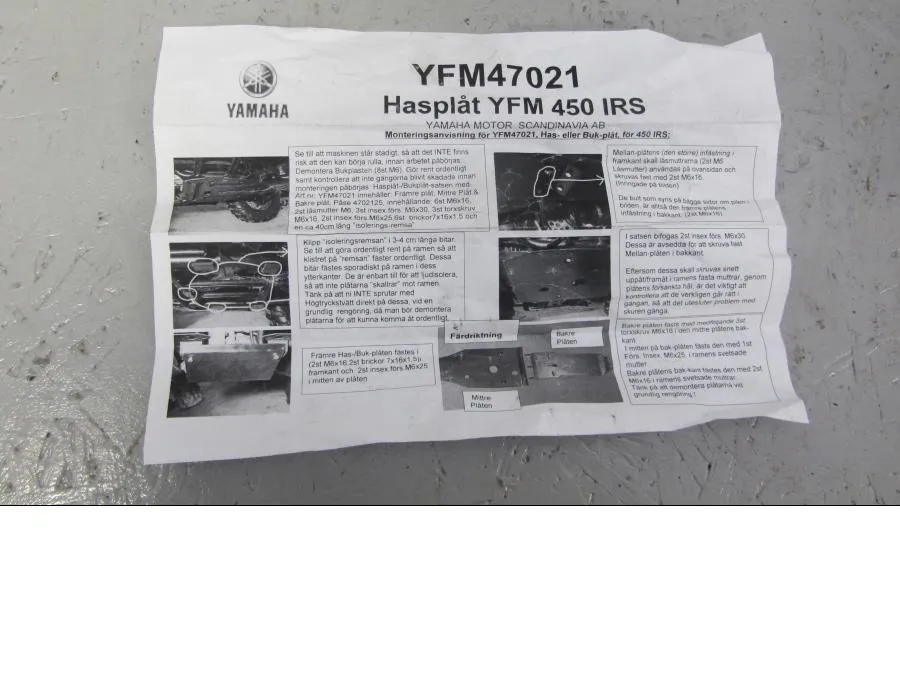 Spodní kryt motoru Yamaha