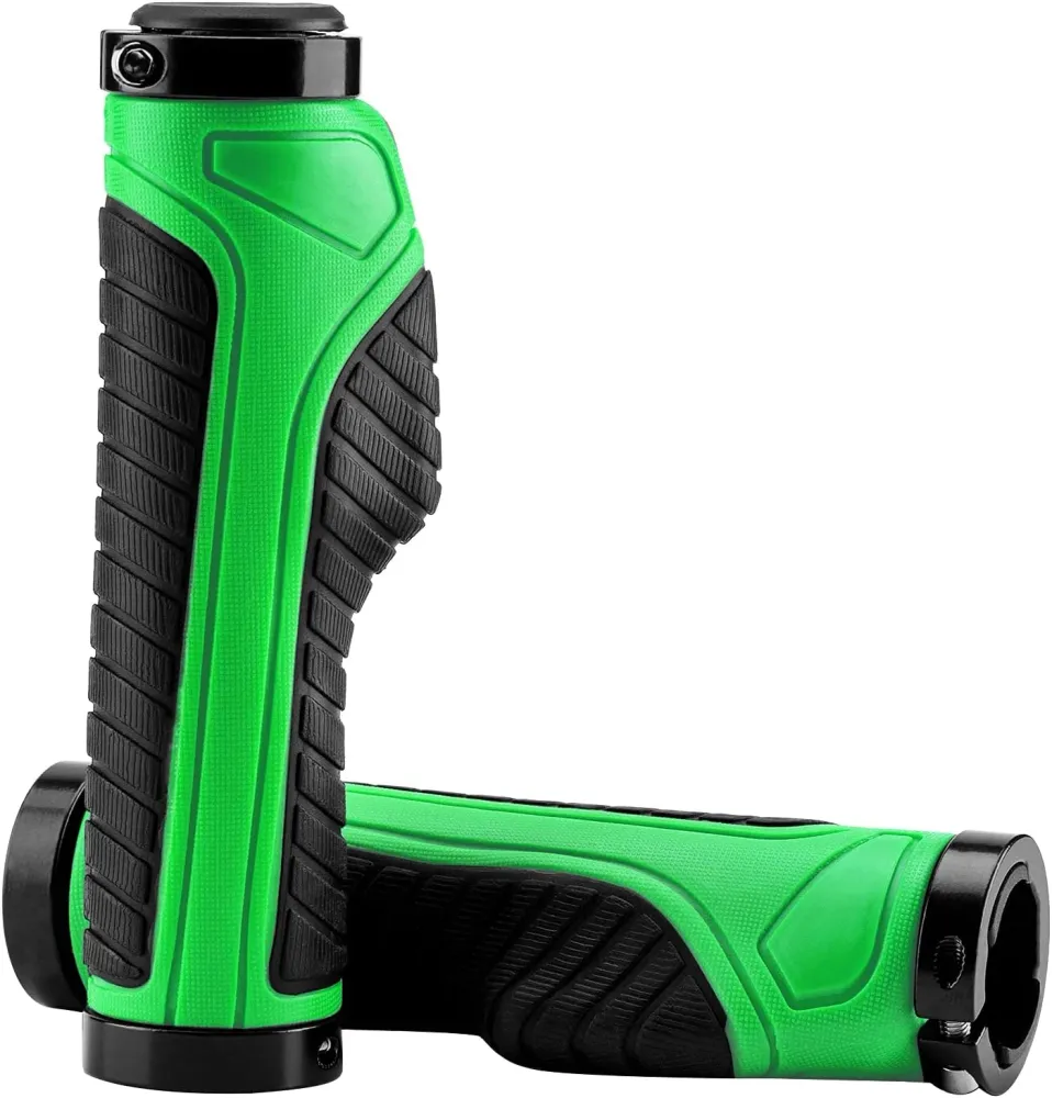 Zelené černé cyklistické rukojeti Rockbros